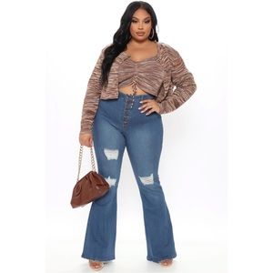 Come Thru And Chill Sweater Set - Fashion Nova (2X)